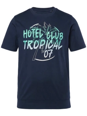Foto van product Men Plus Shirt navy / neonblauw / wit