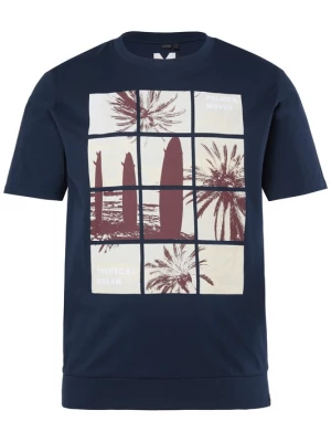 Foto van product Men Plus Shirt navy / roestbruin / offwhite
