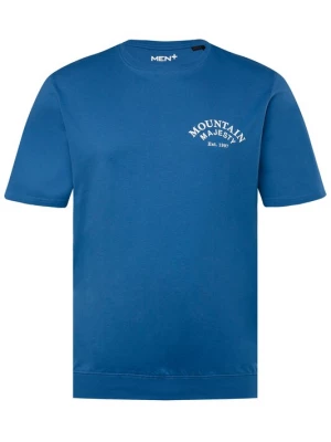 Foto van product Men Plus Shirt royal blue / koningsblauw / wit