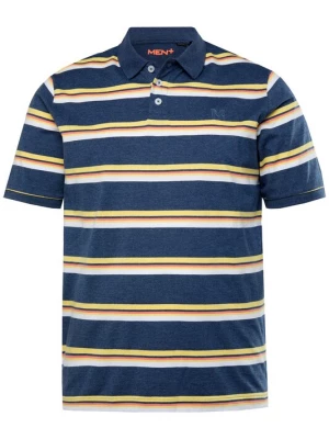 Foto van product Men Plus Shirt ultramarine blauw / geel / wit