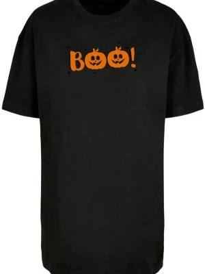 Foto van product Merchcode Oversized shirt 'Halloween - Boo Pumpkin' donkeroranje / zwart