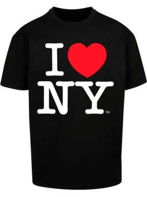 Foto van product Merchcode Shirt ' I Love NY' bloedrood / zwart / wit