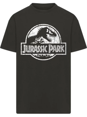 Foto van product Merchcode Shirt 'Jurassic Park Distressed' zwart / wit