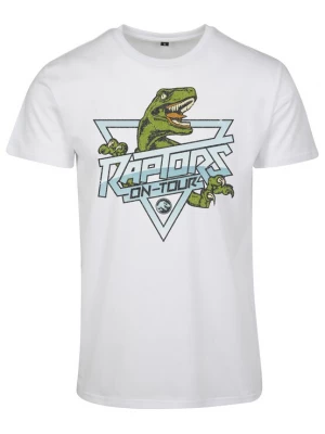 Foto van product Merchcode Shirt 'Jurassic Park Raptors' lichtblauw / olijfgroen / lichtgroen / wit