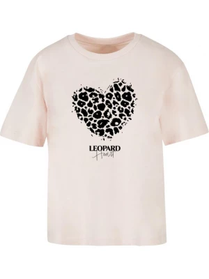 Foto van product Merchcode Shirt 'Leopard Heart' pastelroze / zwart