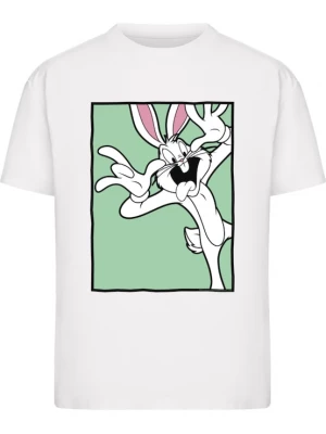 Foto van product Merchcode Shirt 'Looney Tunes Bugs Bunny Funny Face' jade groen / rosa / zwart / wit