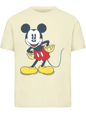 Foto van product Merchcode Shirt 'Mickey Vintage Pose' geel / lichtgeel / zwart / wit