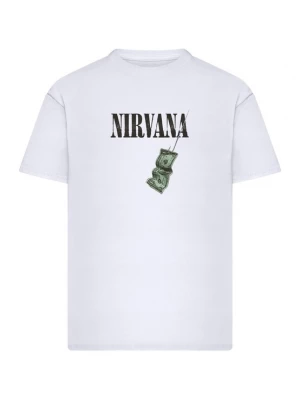 Foto van product Merchcode Shirt 'Nirvana Nevermind Dollar' donkergroen / zwart / wit