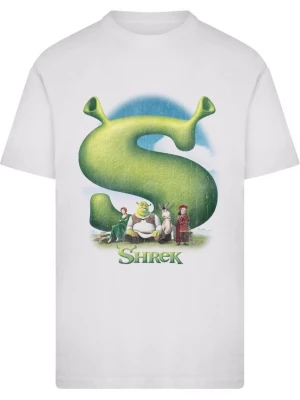 Foto van product Merchcode Shirt 'Shrek Distressed' azuur / groen / donkerrood / wit