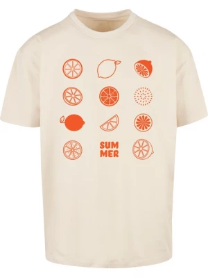 Foto van product Merchcode Shirt 'Summer - Citrus' sand / oranjerood