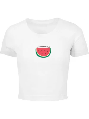 Foto van product Merchcode Shirt 'Summer - Summertime' jade groen / grenadine / zwart / wit