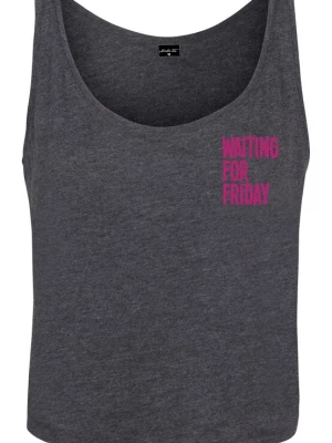 Foto van product Merchcode Top 'Waiting For Friday' antraciet / cyclaam