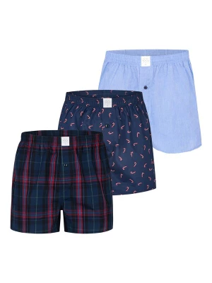 Foto van product MG-1 Boxershorts 'Christmas' marine / lichtblauw / donkerrood