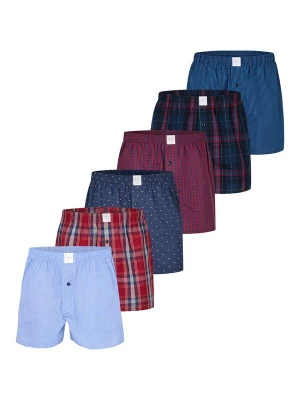 Foto van product MG-1 Boxershorts 'Classics' marine / lichtblauw / rood / wijnrood