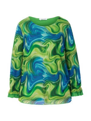 Foto van product MIAMODA Blouse blauw / azuur / limoen / grasgroen