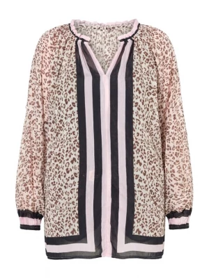 Foto van product MIAMODA Blouse lichtbeige / lichtbruin / rosa / zwart