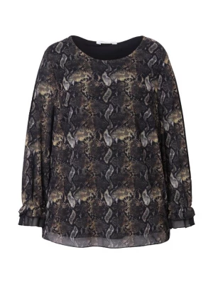 Foto van product MIAMODA Blouse lichtgrijs / olijfgroen / spar / zwart