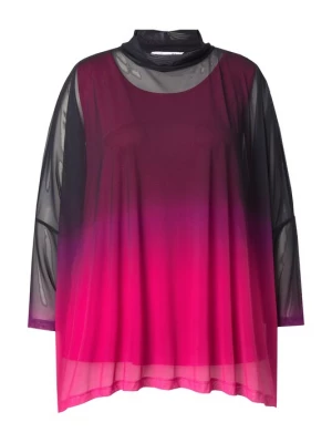 Foto van product MIAMODA Blouse neonroze / zwart