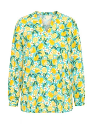 Foto van product MIAMODA Blouse turquoise / geel