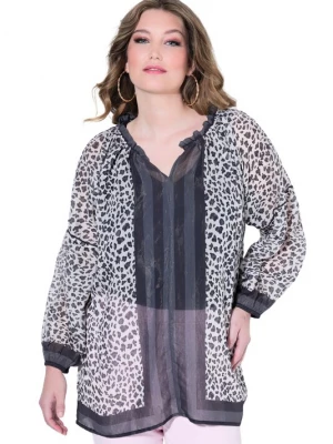 Foto van product MIAMODA Blouse zwart / wit