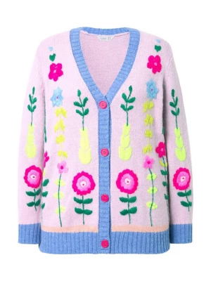 Foto van product MIAMODA Gebreid vest azuur / geel / groen / pink / pastelroze