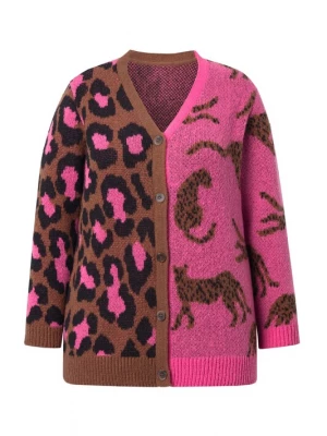 Foto van product MIAMODA Gebreid vest bruin / pink