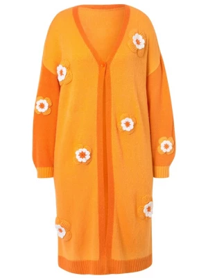 Foto van product MIAMODA Gebreid vest oranje / lichtoranje / wit