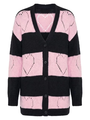 Foto van product MIAMODA Gebreid vest oudroze / zwart