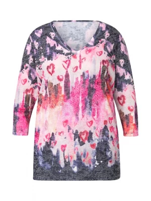 Foto van product MIAMODA Shirt donkerblauw / grijs / lichtroze / donkerroze / wit