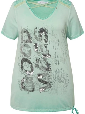 Foto van product MIAMODA Shirt donkergrijs / lichtgroen / zilver