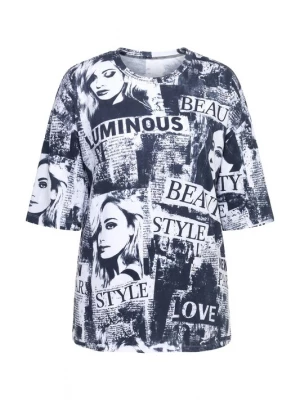 Foto van product MIAMODA Shirt grijs / zwart / wit