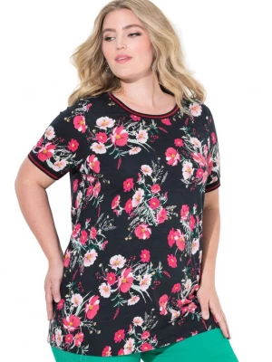 Foto van product MIAMODA Shirt groen / lichtroze / watermeloen rood / zwart