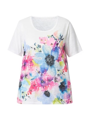 Foto van product MIAMODA Shirt lichtblauw / geel / pink / wit
