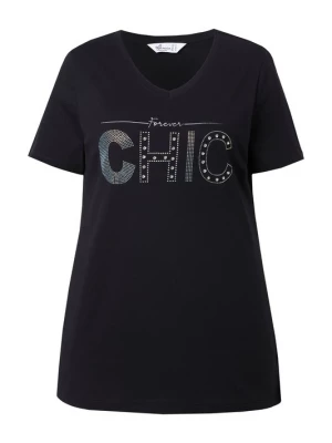 Foto van product MIAMODA Shirt opaal / zwart / zilver / transparant