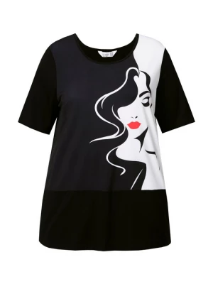Foto van product MIAMODA Shirt oranjerood / zwart / wit