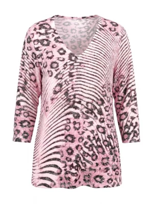 Foto van product MIAMODA Shirt oudroze / zwart
