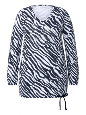 Foto van product MIAMODA Shirt zwart gemêleerd / wit