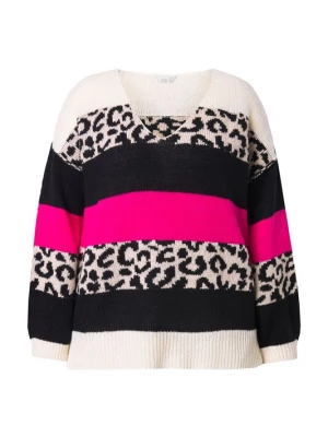 Foto van product MIAMODA Trui beige / neonroze / zwart