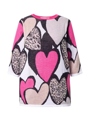 Foto van product MIAMODA Trui pink / oudroze / zwart / wit