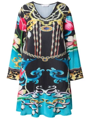 Foto van product MIAMODA Tuniek marine / neonblauw / geel / neongroen