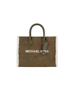 Foto van product Michael Kors Handtas 'Mirella Medium Suede and Faux Shearling Tote Bag' groen