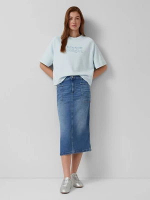 Foto van product Midi denim rok met opgestikte zakken s.Oliver blauw