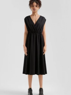 Foto van product Midi-jurk met tailleband met trekkoord QS zwart