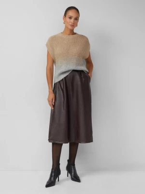 Foto van product Midi-rok in lederlook met uitlopende zoom s.Oliver bruin