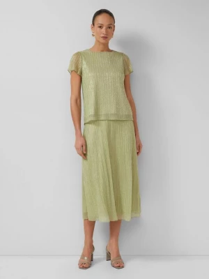 Foto van product Midi-rok van geplooid mesh met metallic garen en jersey voering s.Oliver groen