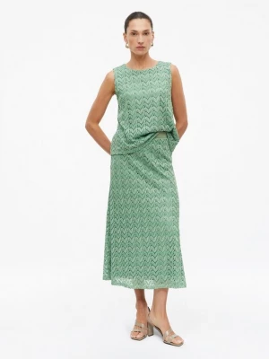 Foto van product Midirok met glittergaren en ajourpatroon s.Oliver groen