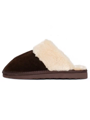Foto van product Minnetonka Huisschoenen 'Chesney Slide' crème / bruin