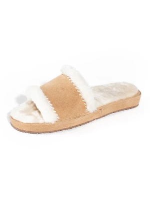 Foto van product Minnetonka Huisschoenen 'Loni' lichtbruin / wit