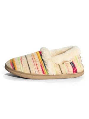 Foto van product Minnetonka Instappers 'Dina' beige / groen / oranje / pink