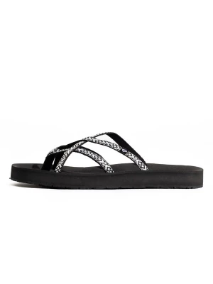 Foto van product Minnetonka Teenslipper 'Hanna' zwart / wit